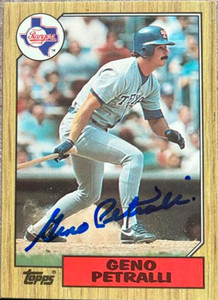Geno Petralli Autographed 1987 Topps Tiffany #388
