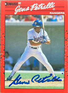 Geno Petralli Autographed 1990 Donruss #56