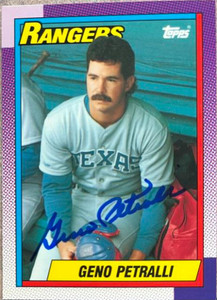 Geno Petralli Autographed 1990 Topps Tiffany #706