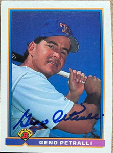 Geno Petralli Autographed 1991 Bowman #284