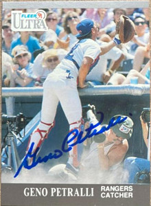 Geno Petralli Autographed 1991 Fleer Ultra #351