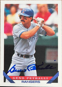 Geno Petralli Autographed 1993 Topps #332