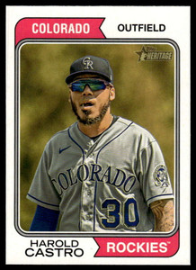 2023 Topps Heritage High Number #521 Harold Castro NM-MT Colorado Rockies 