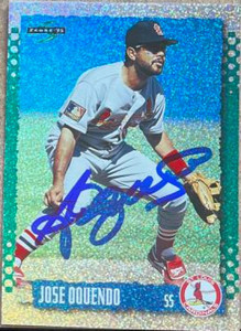 Jose Oquendo Autographed 1995 Score Platinum Team Sets #218