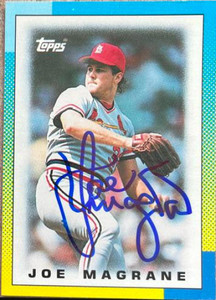 Joe Magrane Autographed 1990 Topps Major League Leaders Minis #76