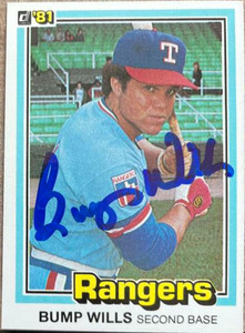 Bump Wills Autographed 1981 Donruss #25