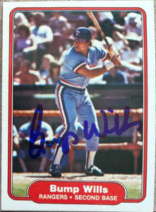 Bump Wills Autographed 1982 Fleer #334
