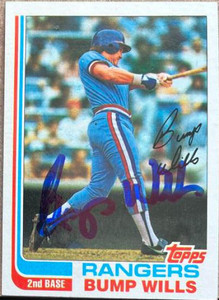 Bump Wills Autographed 1982 Topps #272