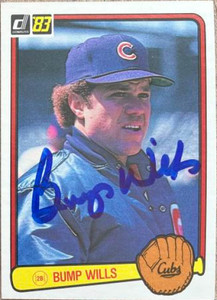 Bump Wills Autographed 1983 Donruss #351