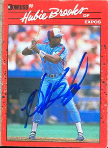 Hubie Brooks Autographed 1990 Donruss #130