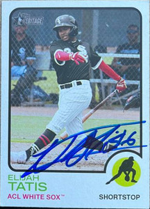 Elijah Tatis Autographed 2022 Topps Heritage Minor League #165