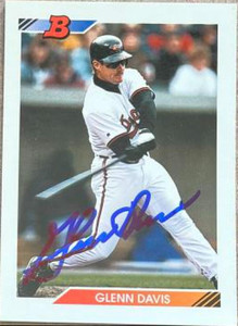 Glenn Davis Autographed 1992 Bowman #428