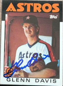 Glenn Davis Autographed 1986 Topps Tiffany #389