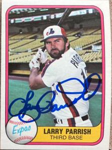 Larry Parrish Autographed 1981 Fleer #146 Montreal Expos Card