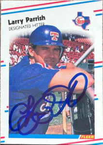 Larry Parrish Autographed 1988 Fleer Classic Miniatures #57