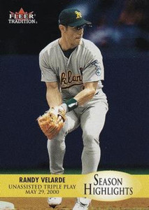 2000 Fleer Tradition Update #3 Randy Velarde SH NM-MT Oakland Athletics 