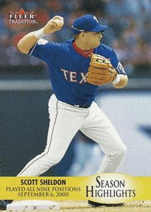 2000 Fleer Tradition Update #9 Scott Sheldon SH NM-MT Texas Rangers 