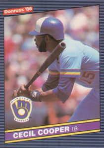  1987 Topps Baseball #10 Cecil Cooper Milwaukee Brewers