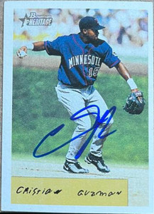 Cristian Guzman Autographed 2002 Bowman Heritage #303