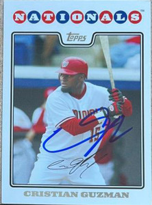 Cristian Guzman Autographed 2008 Topps #17