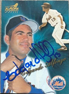 Edgardo Alfonzo Autographed 1999 Pacific Aurora #117