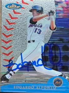Edgardo Alfonzo Autographed 2000 Topps Finest #58