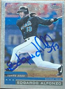 Edgardo Alfonzo Autographed 2000 Topps Chrome #122
