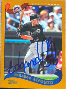Edgardo Alfonzo Autographed 2002 Topps #258 New York Mets Card