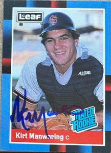 SOLD 147942 Kirt Manwaring Autographed 1988 Leaf #39
