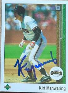 Kirt Manwaring Autographed 1989 Upper Deck #500
