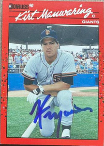 Kirt Manwaring Autographed 1990 Donruss #59