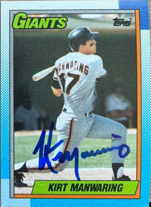 Kirt Manwaring Autographed 1990 Topps #678