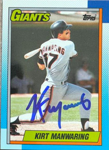 Kirt Manwaring Autographed 1990 Topps Tiffany #678