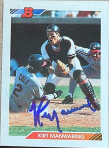 Kirt Manwaring Autographed 1992 Bowman #361