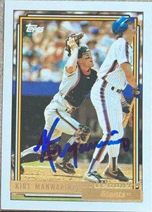 Kirt Manwaring Autographed 1992 Topps Gold Winner #726