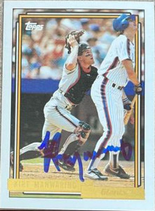 SOLD 147977 Kirt Manwaring Autographed 1992 Topps Gold #726