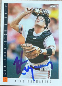 Kirt Manwaring Autographed 1993 Score #179