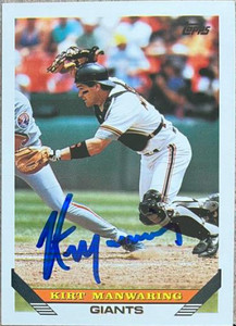 Kirt Manwaring Autographed 1993 Topps #337