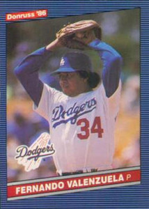 1986 Donruss #215 Fernando Valenzuela NM-MT Los Angeles Dodgers 