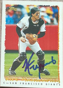 Kirt Manwaring Autographed 1995 Topps #211