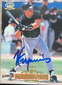 Kirt Manwaring Autographed 1996 Pacific Crown Collection #212