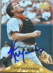 Kirt Manwaring Autographed 1996 Pinnacle #69