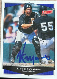 Kirt Manwaring Autographed 1999 Upper Deck Victory #139