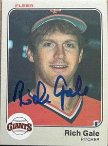 Rich Gale Autographed 1983 Fleer #260