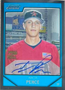 SOLD 148073 Hunter Pence Autographed 2007 Bowman Chrome Prospects #BC248
