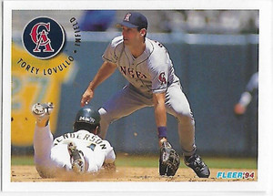 1994 Fleer #63 Torey Lovullo VG California Angels 