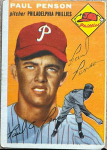 Paul Penson Autographed 1954 Topps #236