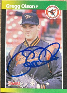 Gregg Olson Autographed 1989 Donruss Baseball's Best #322