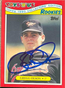 Gregg Olson Autographed 1990 Topps Toys "R" Us Rookies #21
