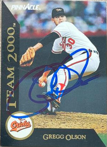 Gregg Olson Autographed 1992 Pinnacle Team 2000 #13